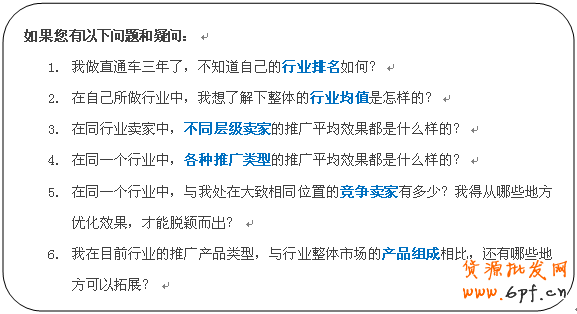 直通車推新功能:行業解析