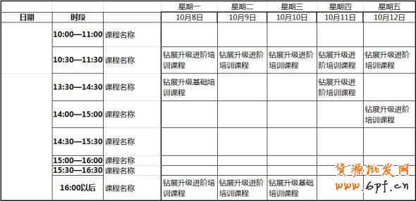 （10月8日-12日）鉆展2.0后臺升級培訓(xùn)課程安排