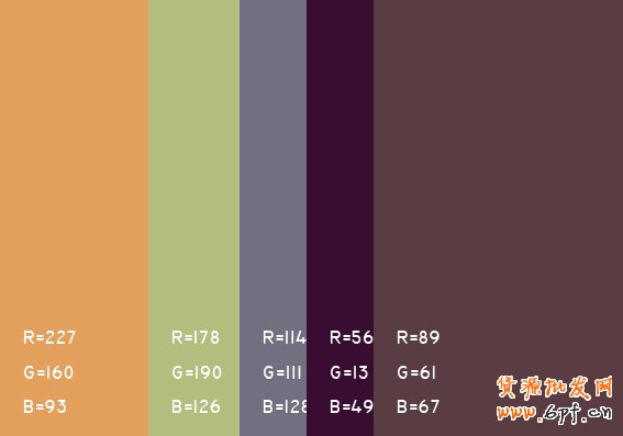 最舒服的顏色搭配值,很有用哦,特別是做設(shè)計(jì)的!!